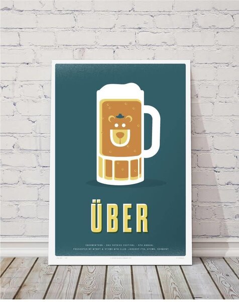 MTBVT MTBVT Limited Print 13x19 Uberwintern 2017 "Beer Mug" 