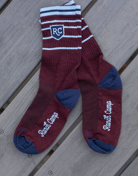 Ranch Camp Crest Socks (Maroon/Blue)