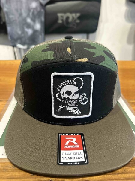 Brown County Bikes Trucker Hat Camo Gnaw Bone