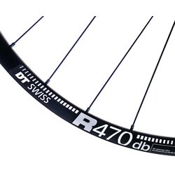 DT Swiss DT Swiss R470 Disc Rear Wheel - 700, 12 x 142mm, Center-Lock, HG11, Black, Tubeless