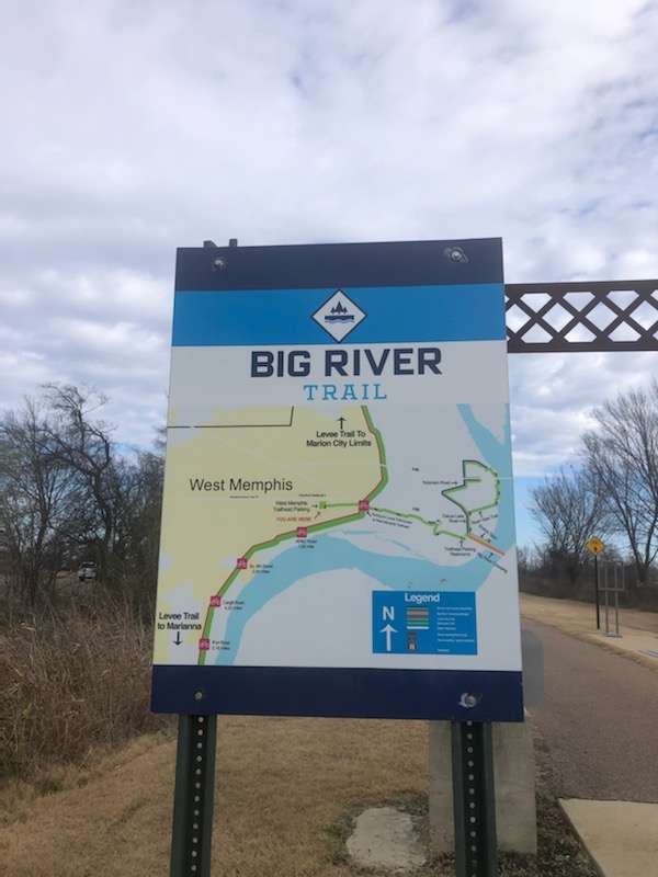 Big River Trail Sign and Map