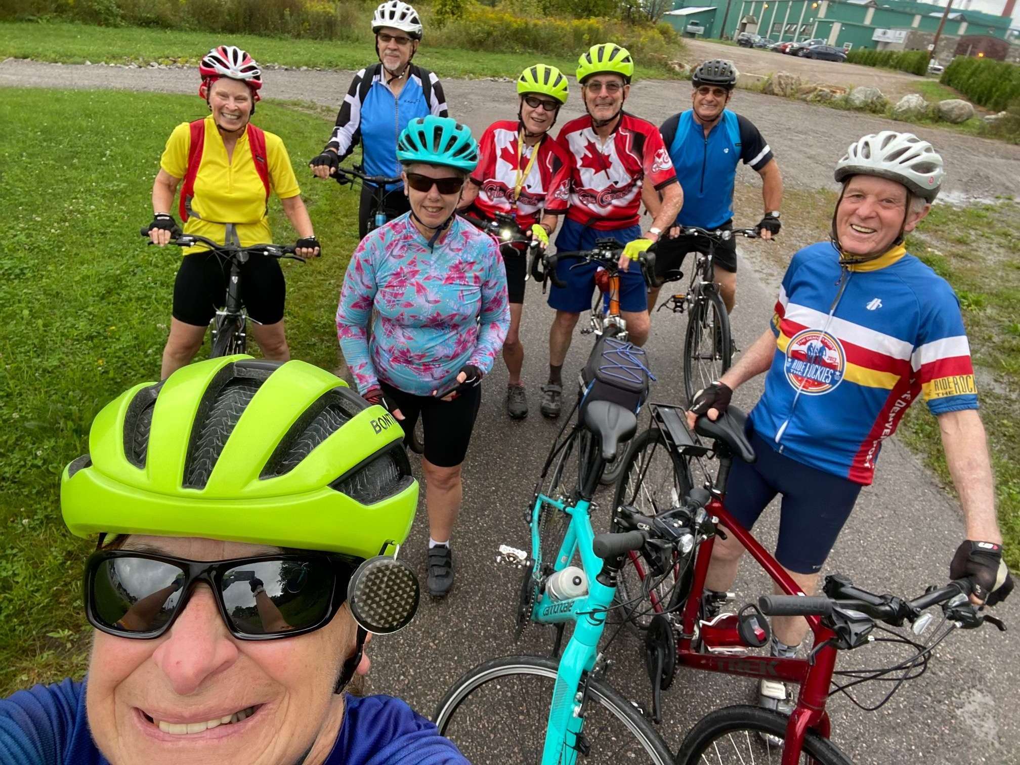 Group selfie of the riders