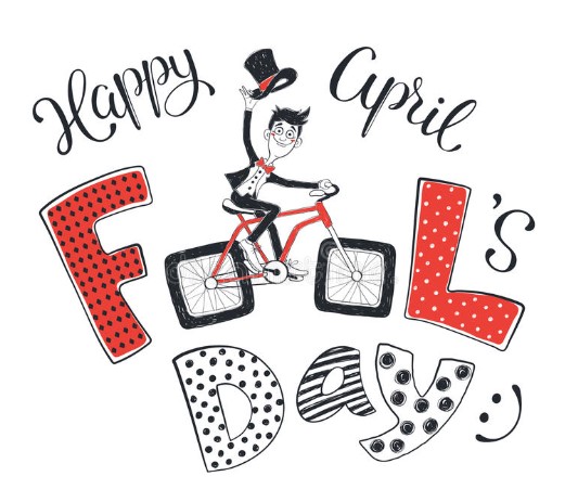 Happy April Fools Day ('oo's in Fools are the tires of a bike)