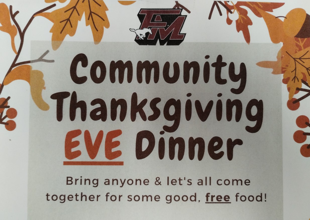 Community Thanksgiving Eve Dinner Flyer