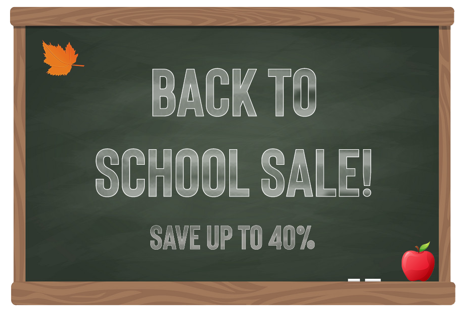 back to school sale save up to 40%