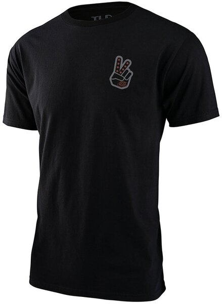 Troy Lee Designs SHORT SLEEVE TEE; PEACE OUT BLACK GRAY MD The