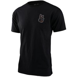 Troy Lee Designs SHORT SLEEVE TEE; PEACE OUT BLACK / GRAY MD