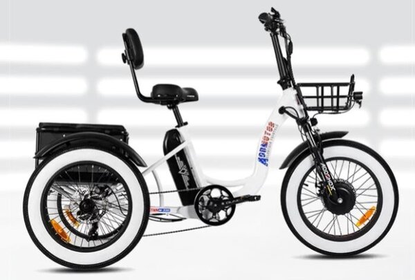 AddMotor M-330 Electric Fat Trike 2023-One Size-Pearl White