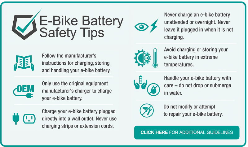 e-bike battery safety tips