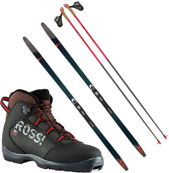 Rossignol Back Country Touring Cross Country Ski Bundle