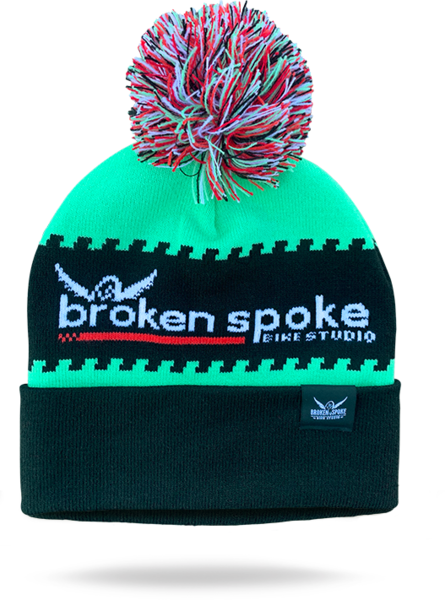 Broken Spoke Bike Studio Broken Spoke Pom Winter Hat