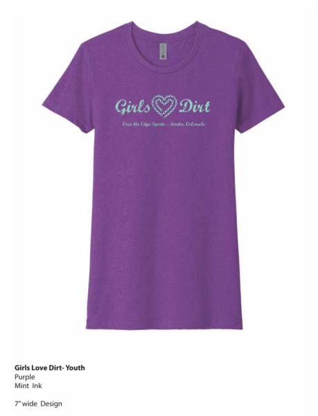 Over The Edge Girl's Love Dirt Youth T-shirt