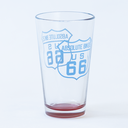 Absolute Bikes Pint Glass Absolute Bikes Route 66 Blue