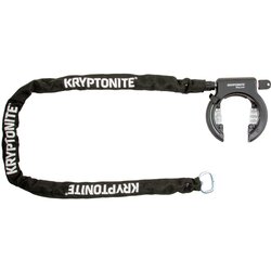 Kryptonite Damaged Packaging Kryptonite Ring Wheel Lock with Plug-In Chain - 5.5mm, 120cm Chain, Black