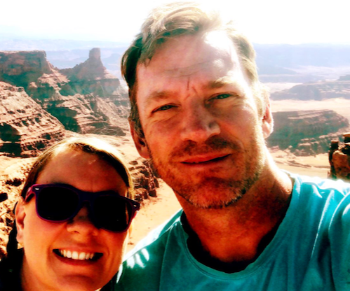 PJ Sheilds in Moab with his lovely wife