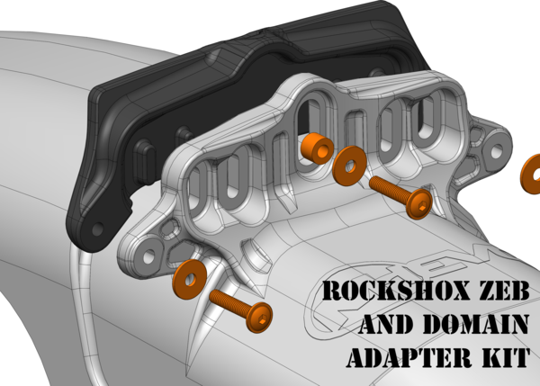 Mudhugger EVO Adapter Kit RockShox Zeb Bolt-On
