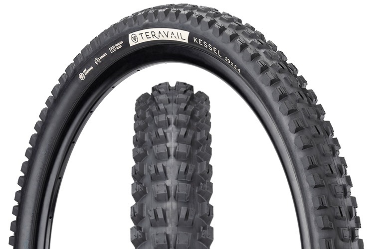Teravail Kessel Tire composite image with tread detail and sidewall detail.