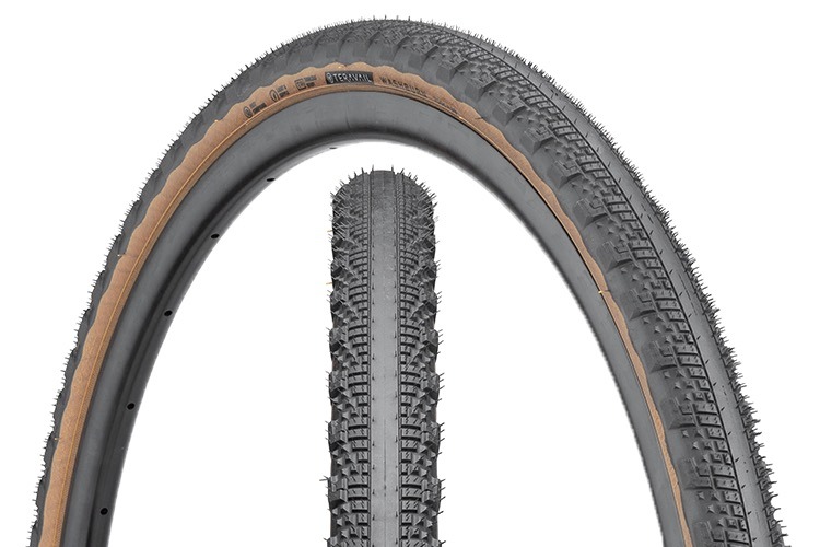 Teravail Rampart Tire composite image with tread detail and sidewall detail.
