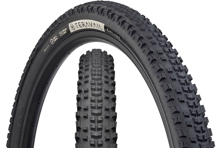 Teravail Ehline Tire composite image with tread detail and sidewall detail.