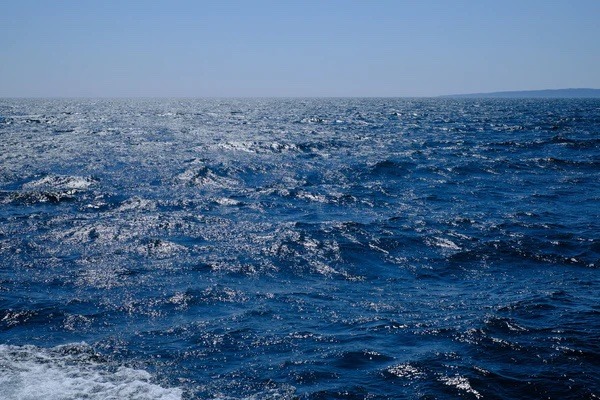 Choppy waters on the surface of the lake