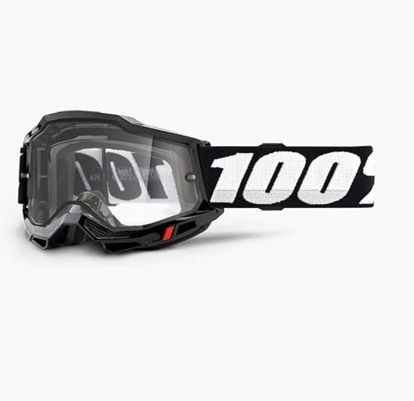 100% Accuri2 Enduro MTB Goggle, Clear Vented Dual Lens, Black