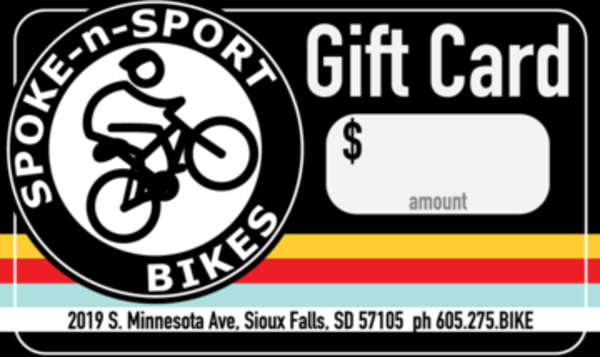 Spoke-N-Sport Gift Card $1500 - $5000
