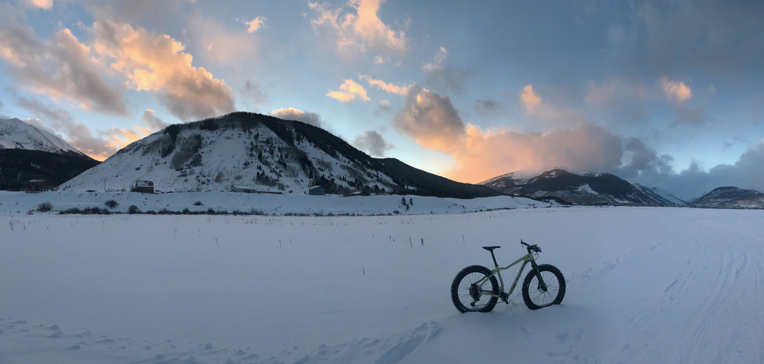 crested butte view with bike