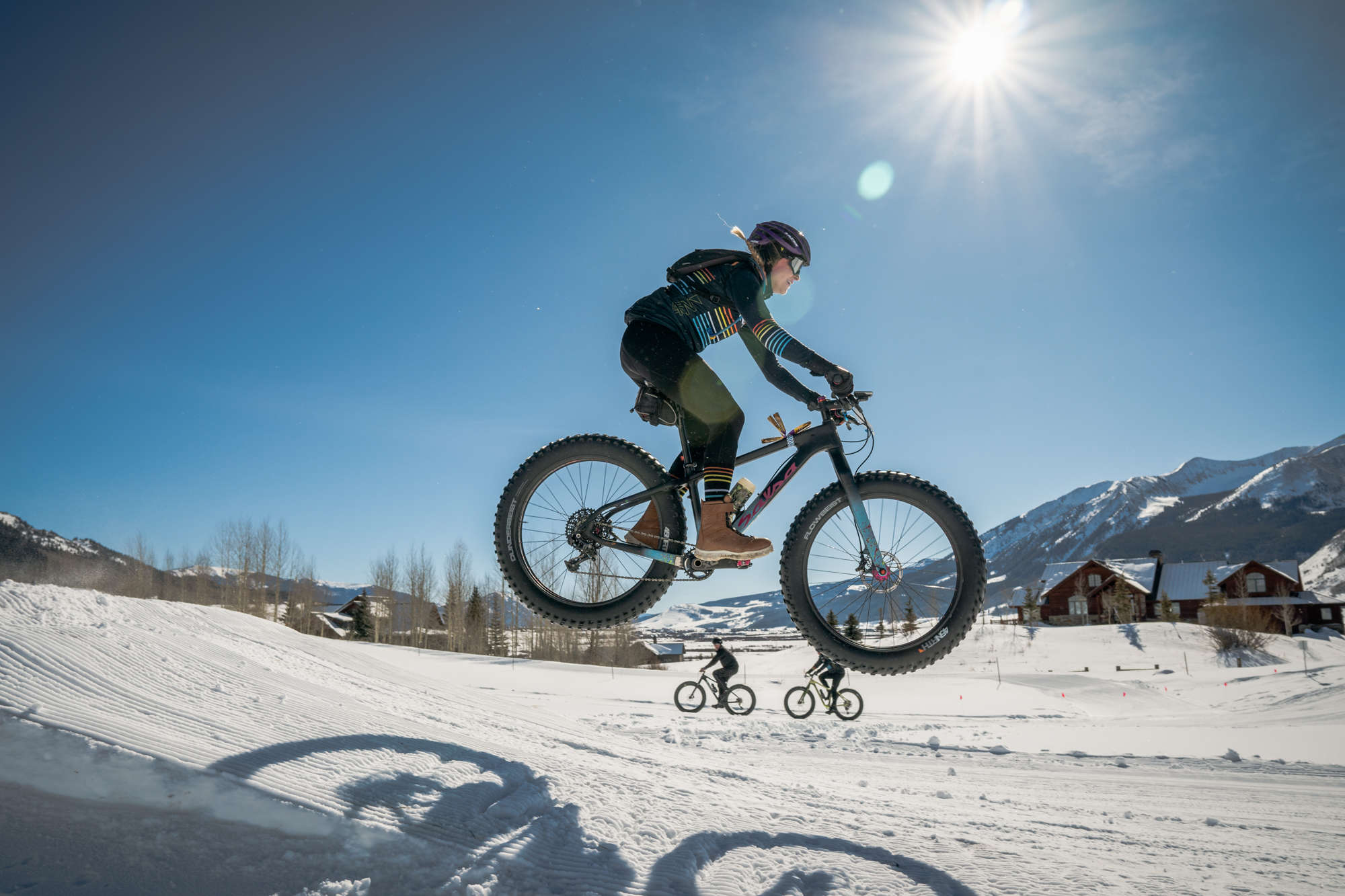 person fat biking