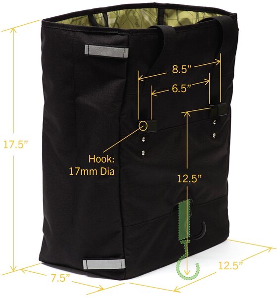 Po Campo Orchard Grocery Pannier Color: Black Ripstop