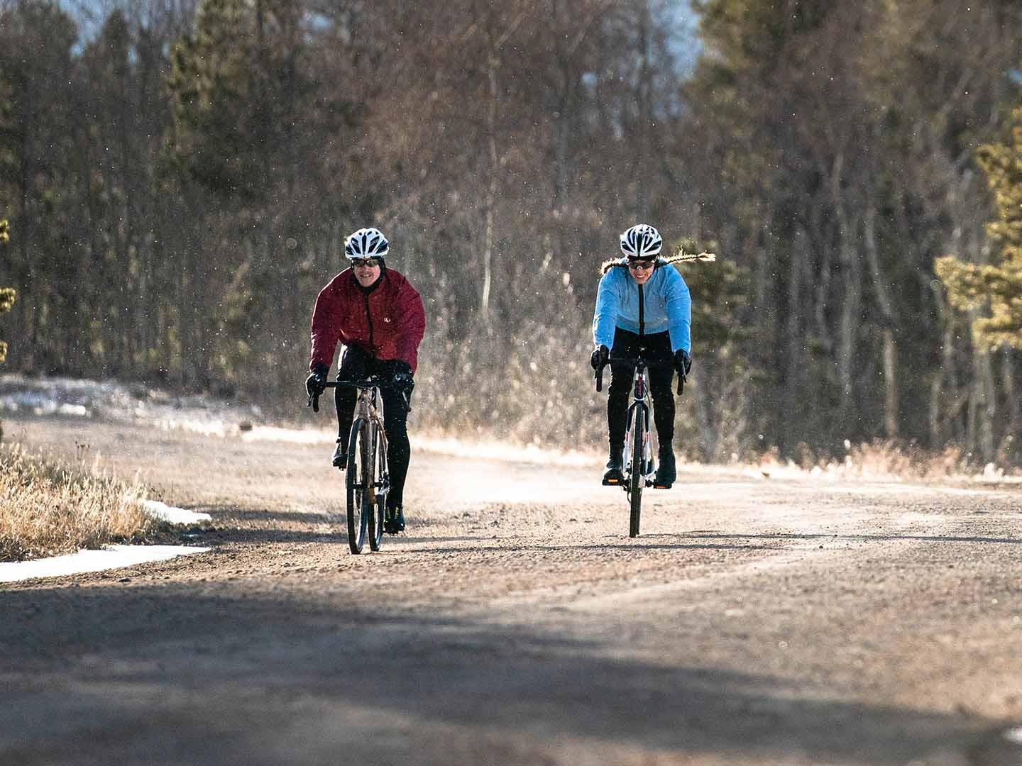Gravel road surface and mixed terrain riding