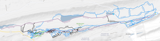 Roaring Creek map