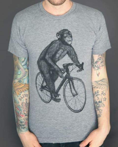 Mad Dogs & Englishmen Chimpanzee on a Bicycle Relaxed Fit Shirt 