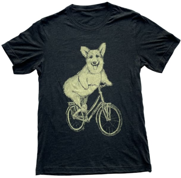 Mad Dogs & Englishmen Corgi on a Bicycle Relaxed Fit Shirt