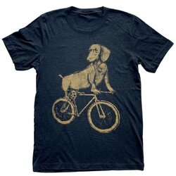 Mad Dogs & Englishmen Dachshund on a Bicycle Relaxed Fit Shirt