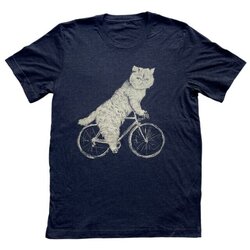 Mad Dogs & Englishmen Persian (flat face) Cat on a Bicycle Relaxed Fit Shirt
