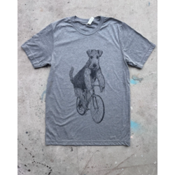 Mad Dogs & Englishmen Airedale Terrier on a Bicycle Relaxed Fit Shirt
