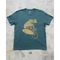 Mad Dogs & Englishmen Bear with Surfboard on a Bicycle Relaxed Fit Shirt