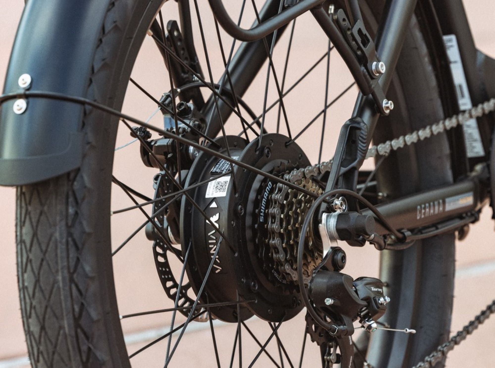 Photo of the hub motor on a Buzz Cerana e-bike.