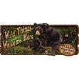  Wild Things Bears 34x14 Wood Sign
