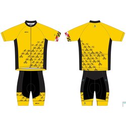 E3 Apparel E3 Jersey Cycling Icon Yellow Squad One XL