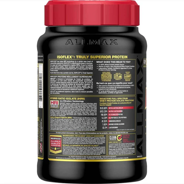 ALLMAX Isoflex 100% Pure Whey Protein Isolate Powder 2lb Flavour: Chocolate