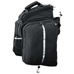 Topeak MTS Trunk Bag DXP Rack Bag with Expandable Panniers - Strap Mount, Black