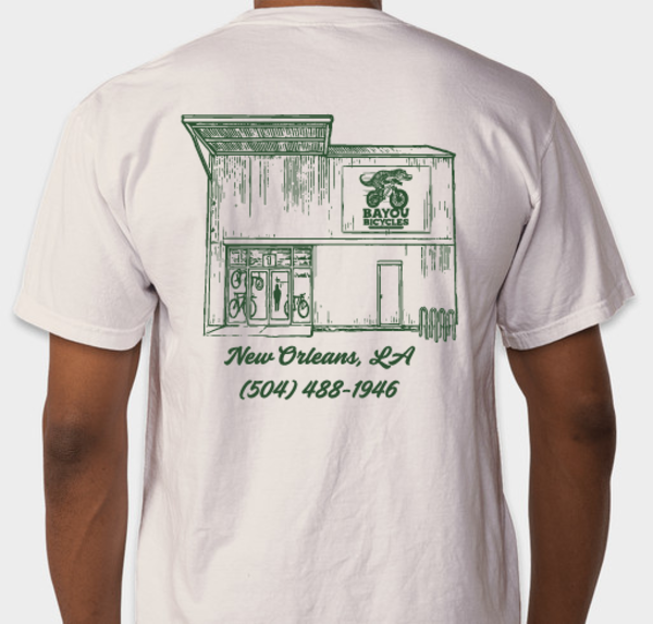 Bayou Bicycles Storefront Stencil