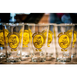 Bayou Bicycles Pint Glass with Original Logo