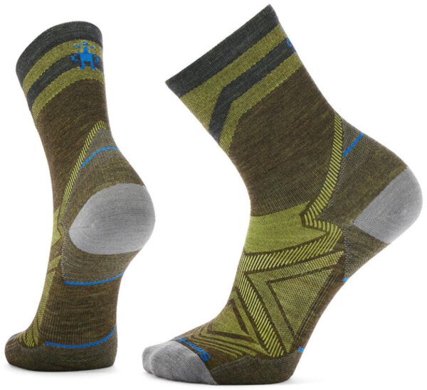 Smartwool Run Zero Cushion Mid Crew Pattern Socks