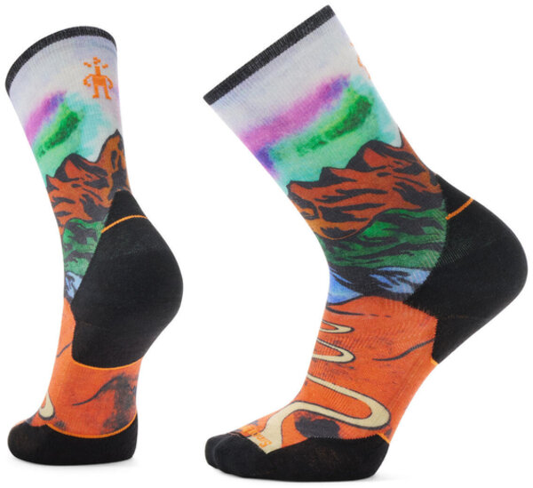 Smartwool Trail Run Targeted Cushion Singletrack Print Crew Socks