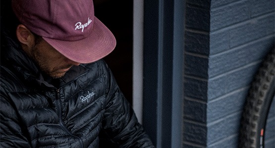 Rapha casual hat and puffer coat