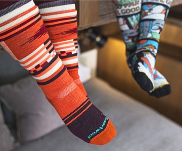 smartwool socks in stripes and designs