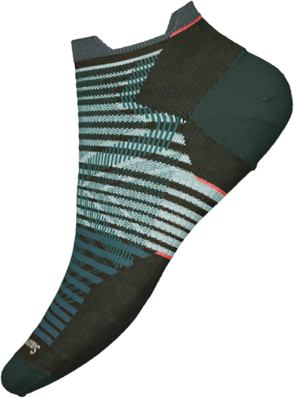 Smartwool Run Zero Cushion Low ankle Pattern Sock The Bike Shop