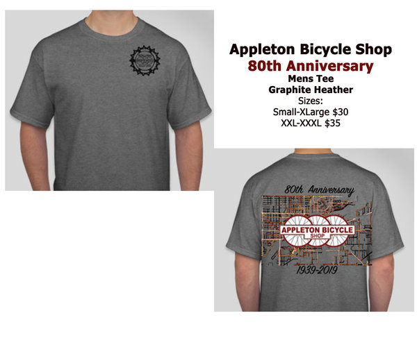 Appleton Bicycle Shop 80th Anniversary Men's Cotton Tee